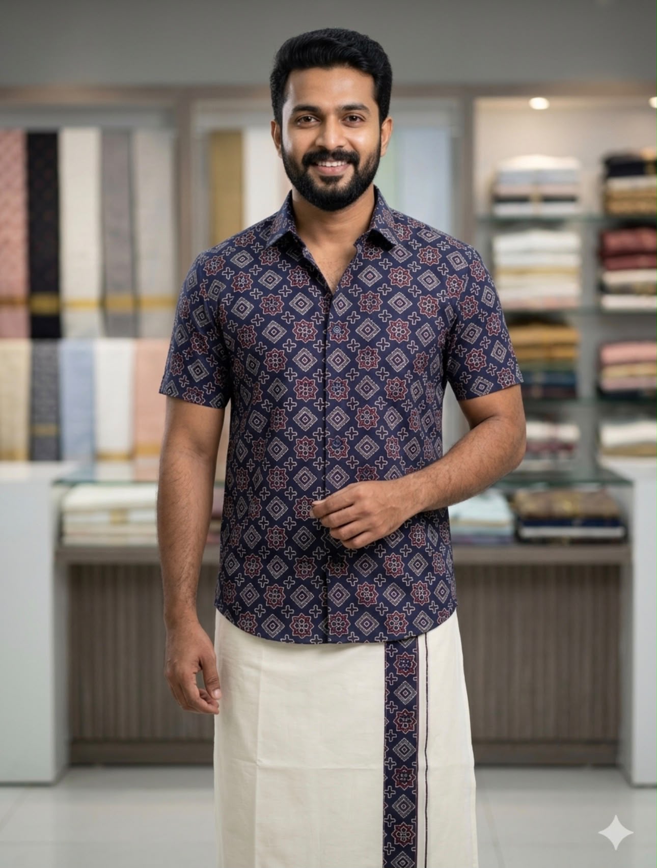 Mayur Men’s Festive Shirt & Dhoti Set